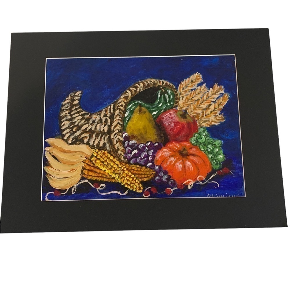 Original Acrylic Artwork Thanksgiving Cornucopia - Picture 4 of 12
